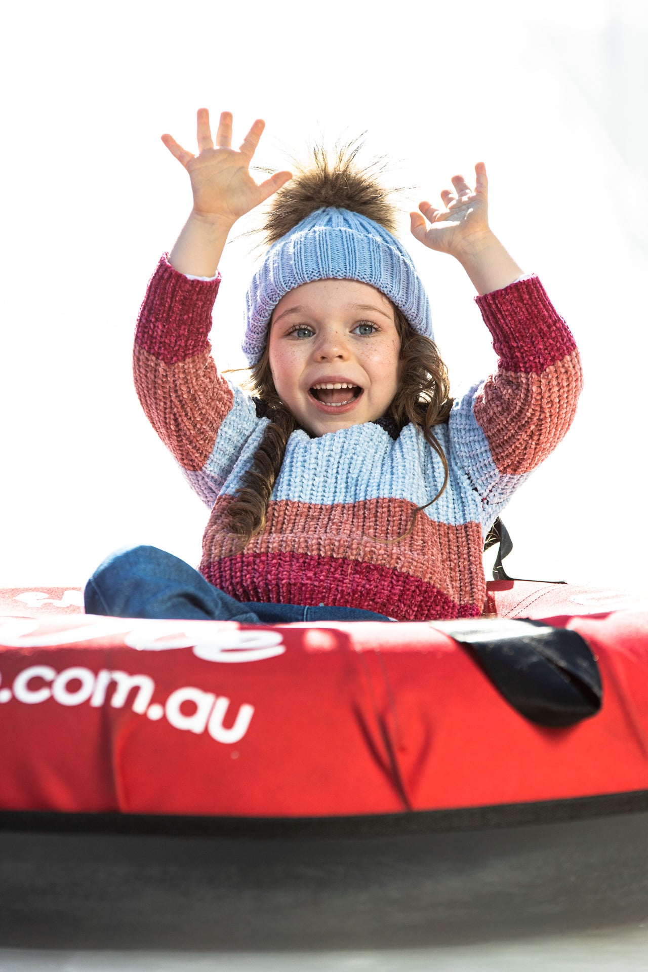 ice slide tobogganing